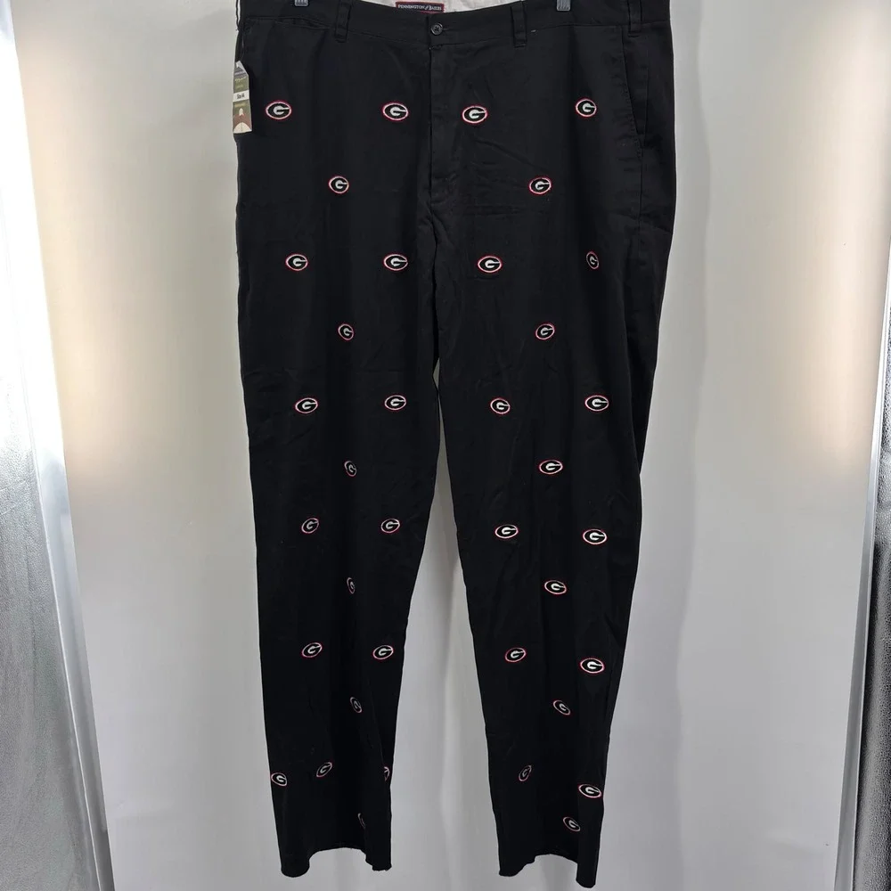 Pennington & Bailes UGA Georgia Bulldogs Embroidered Chino Pants Mens 44 NWT